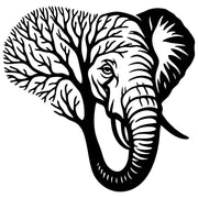Elephant Tree Head DXF File – CNC Cutting Design | AWELEPHANT49