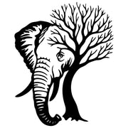 Elephant Tree Head DXF File – CNC Cutting Design | AWELEPHANT55