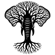 Elephant Tree Head DXF File – CNC Cutting Design | AWELEPHANT57