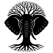 Elephant Tree Head DXF File – CNC Cutting Design | AWELEPHANT6