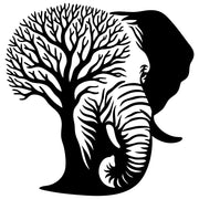 Elephant Tree Head DXF File – CNC Cutting Design | AWELEPHANT7