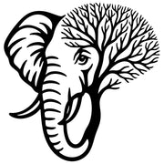 Elephant Tree Head DXF File – CNC Cutting Design | AWELEPHANT74