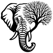 Elephant Tree Head DXF File – CNC Cutting Design | AWELEPHANT84