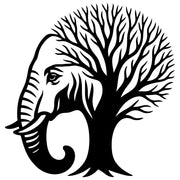 Elephant Tree Head DXF File – CNC Cutting Design | AWELEPHANT87