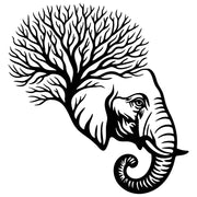 Elephant Tree Head DXF File – CNC Cutting Design | AWELEPHANT88