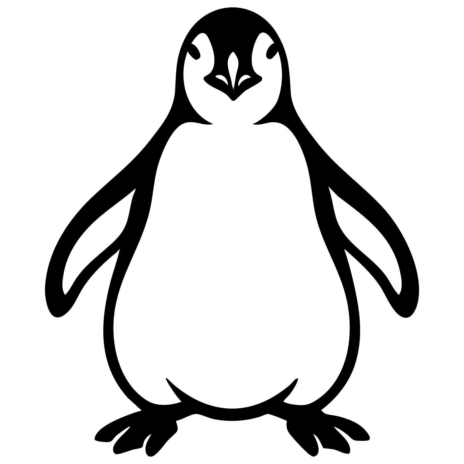 Emperor Penguin Chick DXF File – CNC Cutting Design | ABPENGUIN45