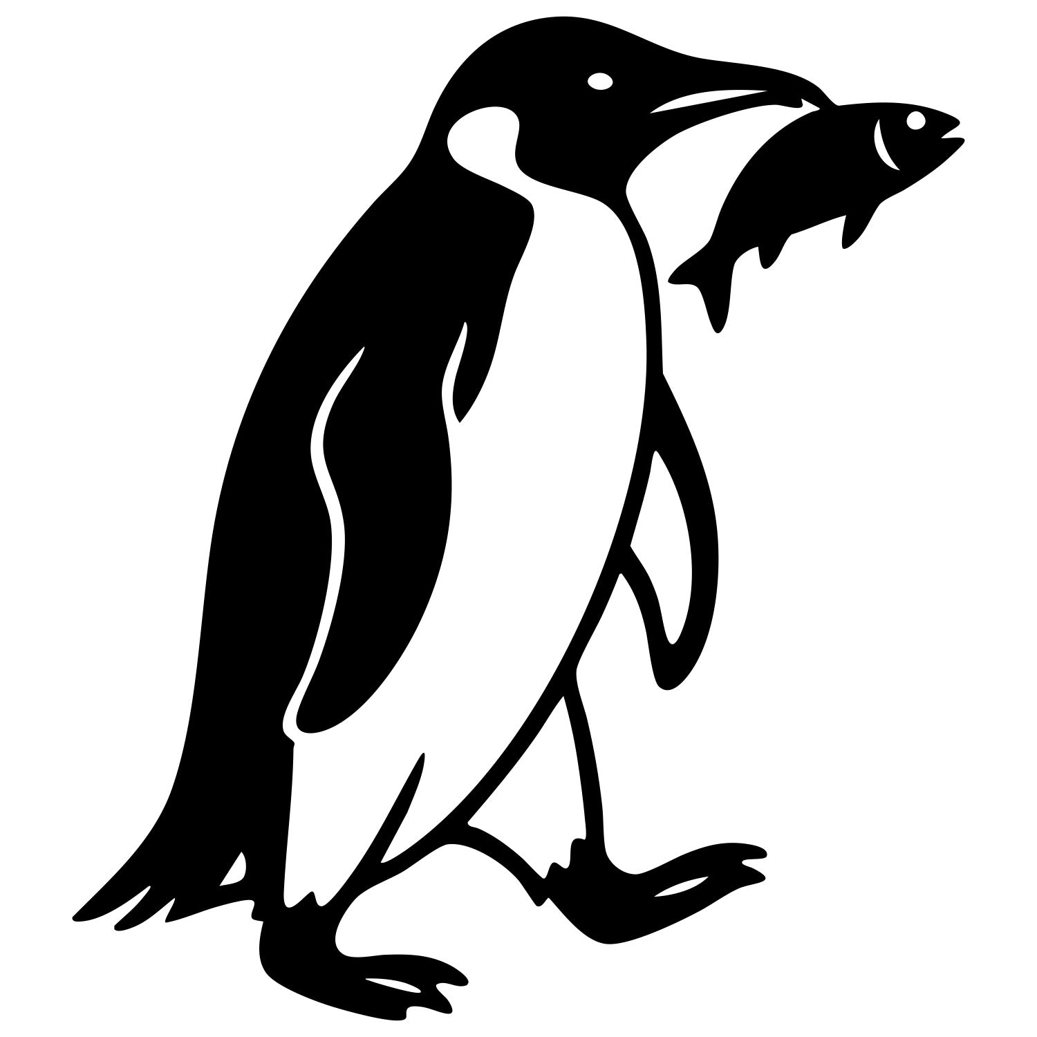 Emperor Penguin DXF File – CNC Cutting Design | ABPENGUIN101