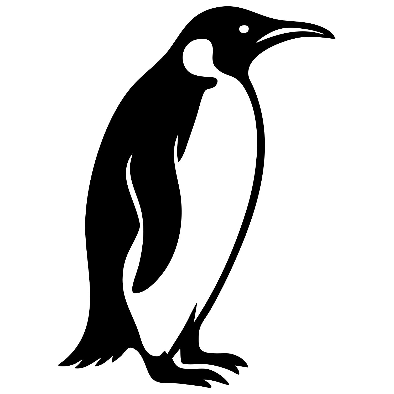 Emperor Penguin DXF File – CNC Cutting Design | ABPENGUIN105