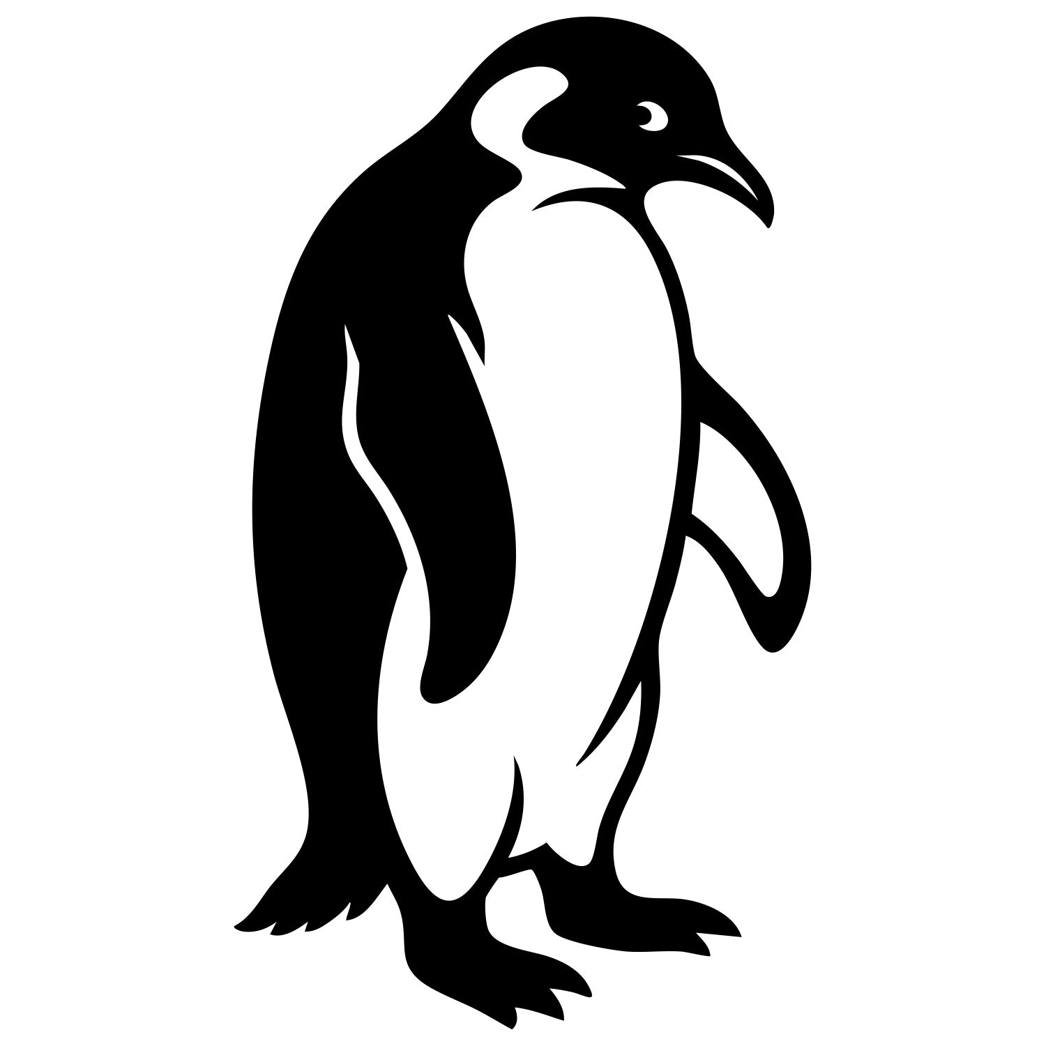 Emperor Penguin DXF File – CNC Cutting Design | ABPENGUIN106