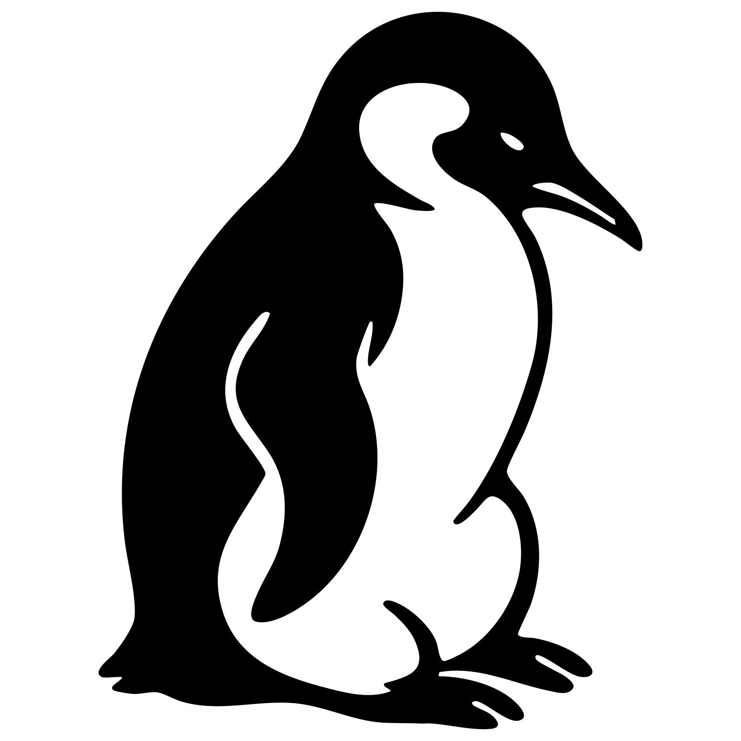 Emperor Penguin DXF File – CNC Cutting Design | ABPENGUIN112