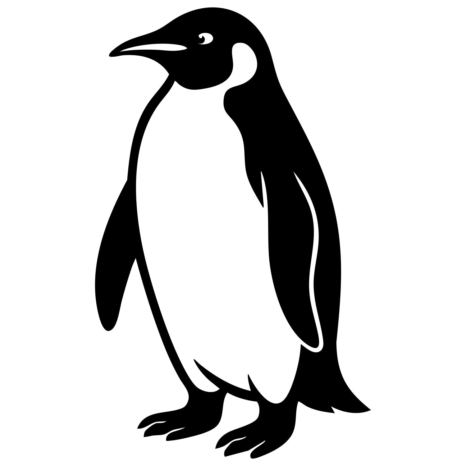 Emperor Penguin DXF File – CNC Cutting Design | ABPENGUIN113