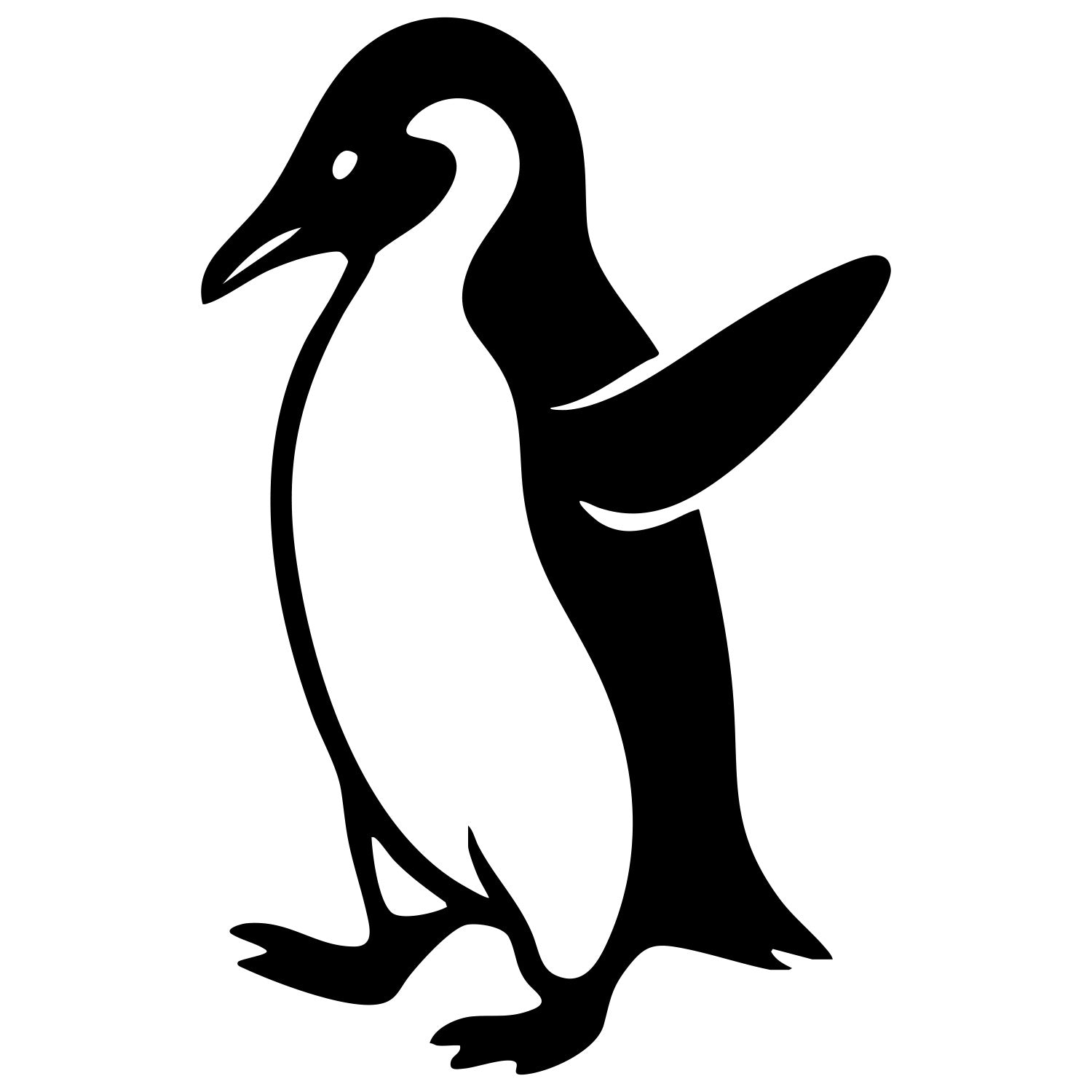 Emperor Penguin DXF File – CNC Cutting Design | ABPENGUIN114