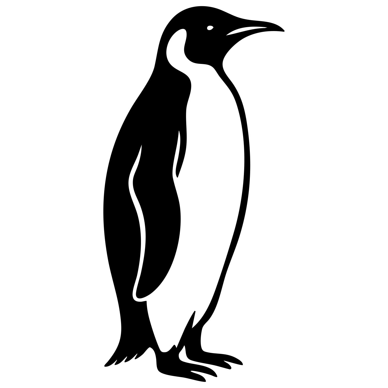 Emperor Penguin DXF File – CNC Cutting Design | ABPENGUIN120
