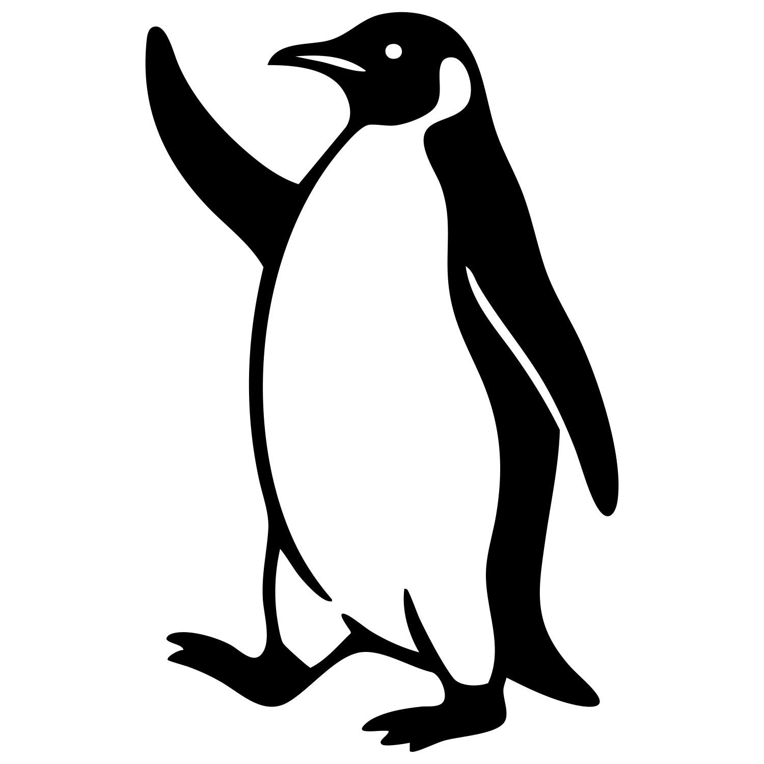 Emperor Penguin DXF File – CNC Cutting Design | ABPENGUIN145