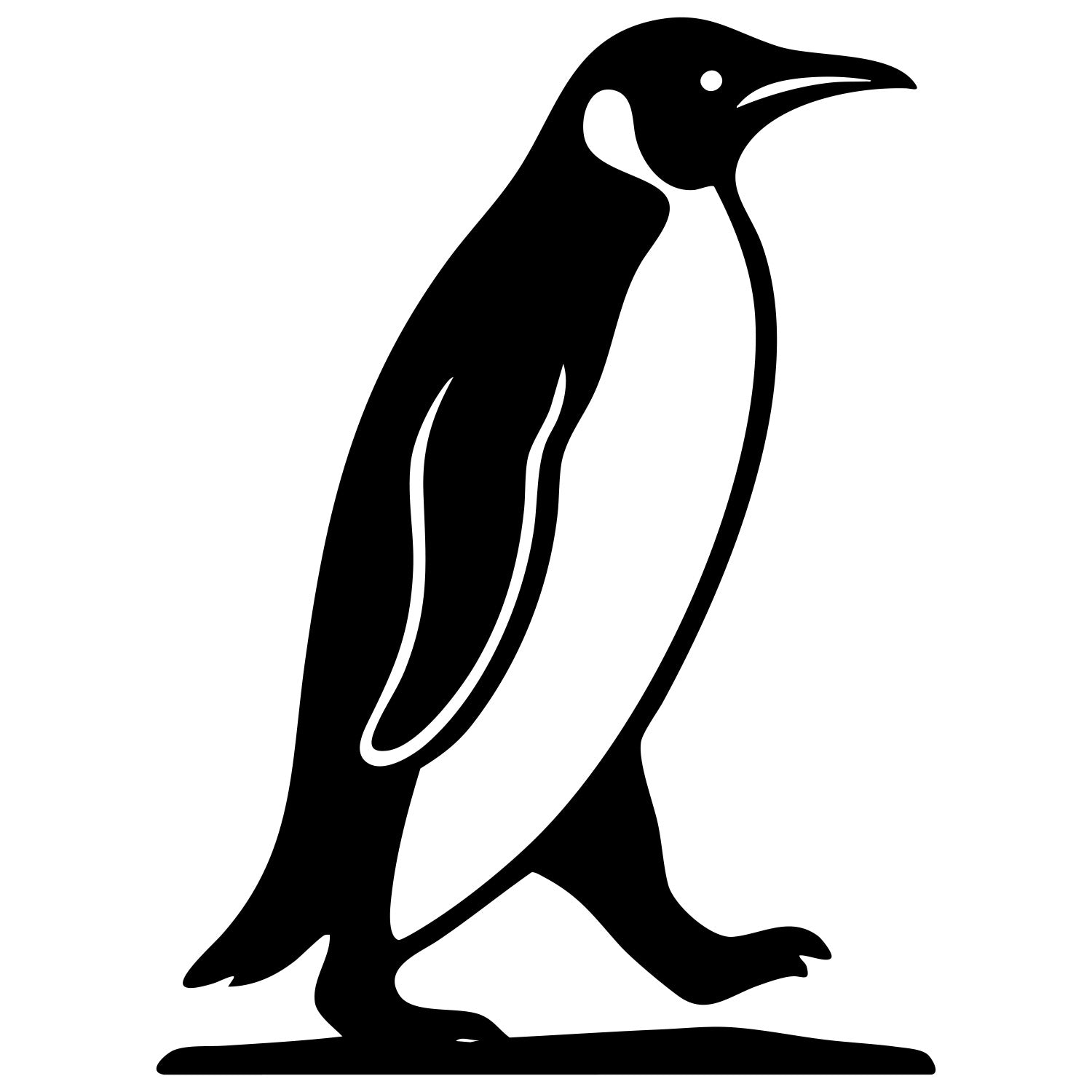 Emperor Penguin DXF File – CNC Cutting Design | ABPENGUIN3