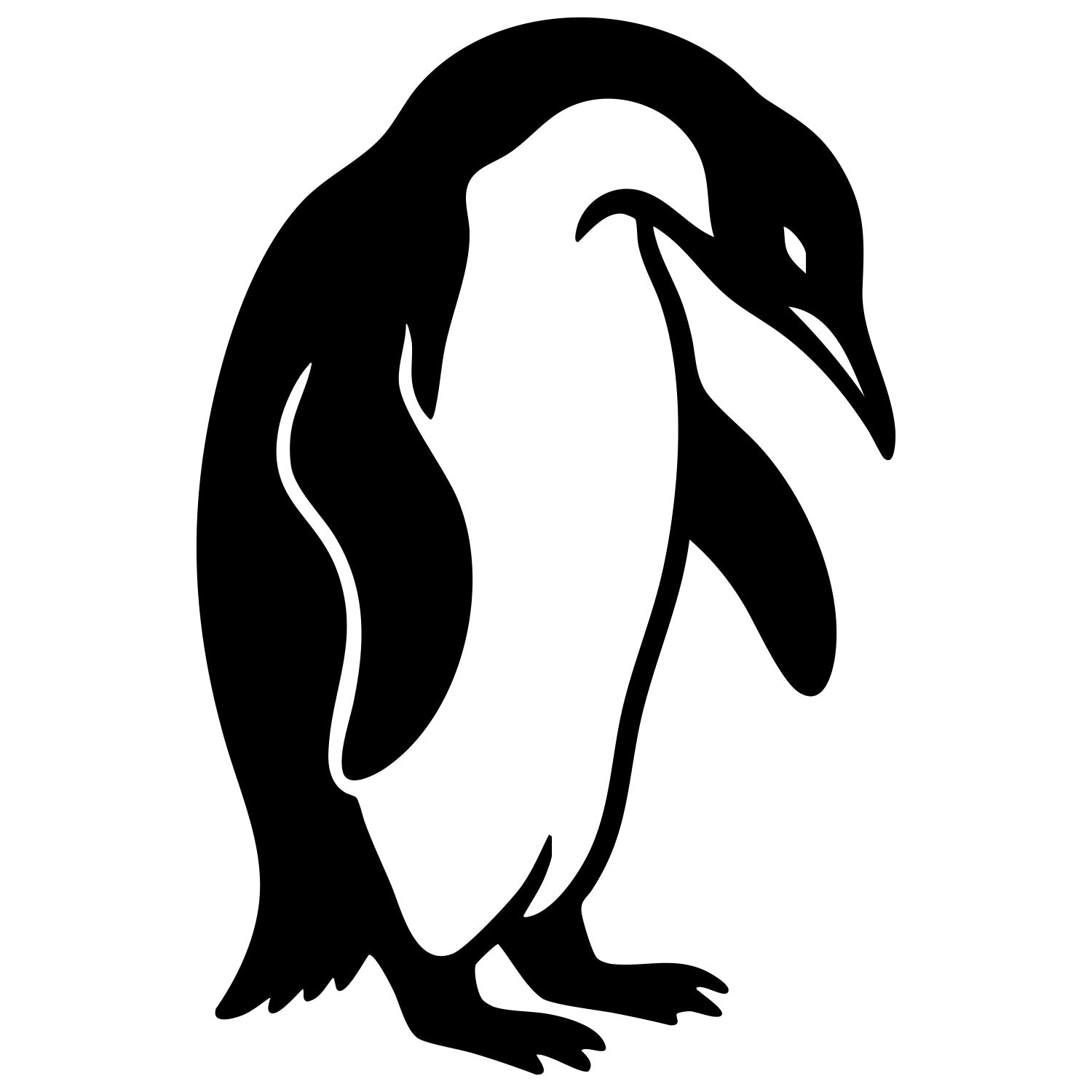 Emperor Penguin DXF File – CNC Cutting Design | ABPENGUIN41