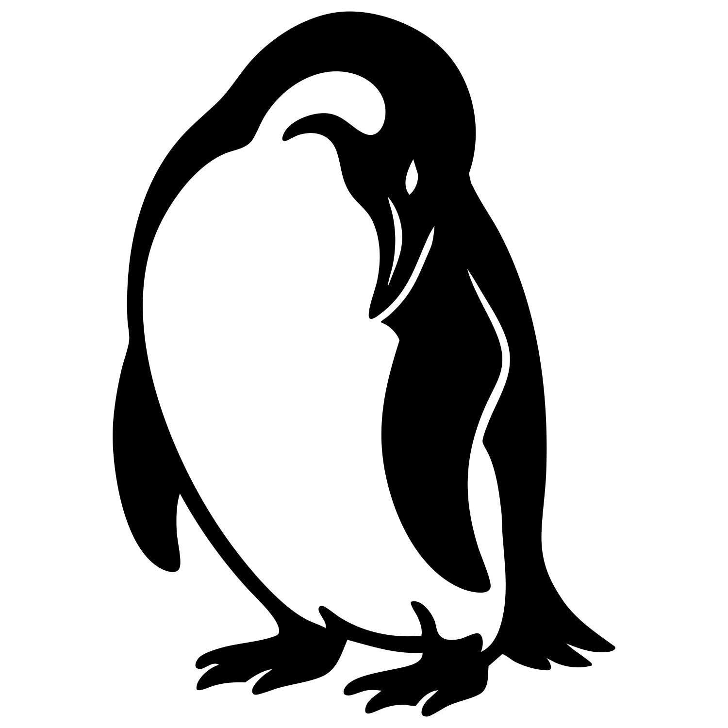 Emperor Penguin DXF File – CNC Cutting Design | ABPENGUIN58