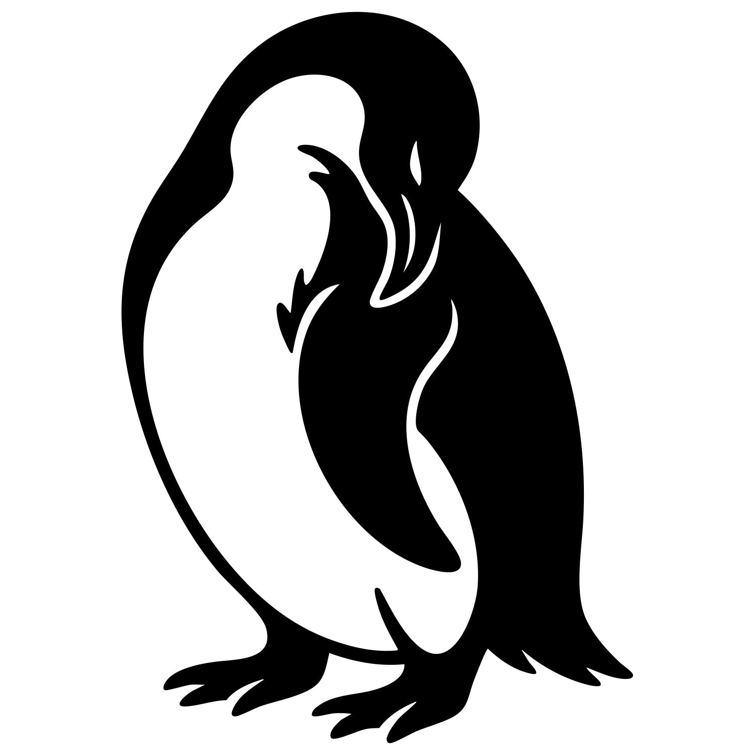 Emperor Penguin DXF File – CNC Cutting Design | ABPENGUIN60