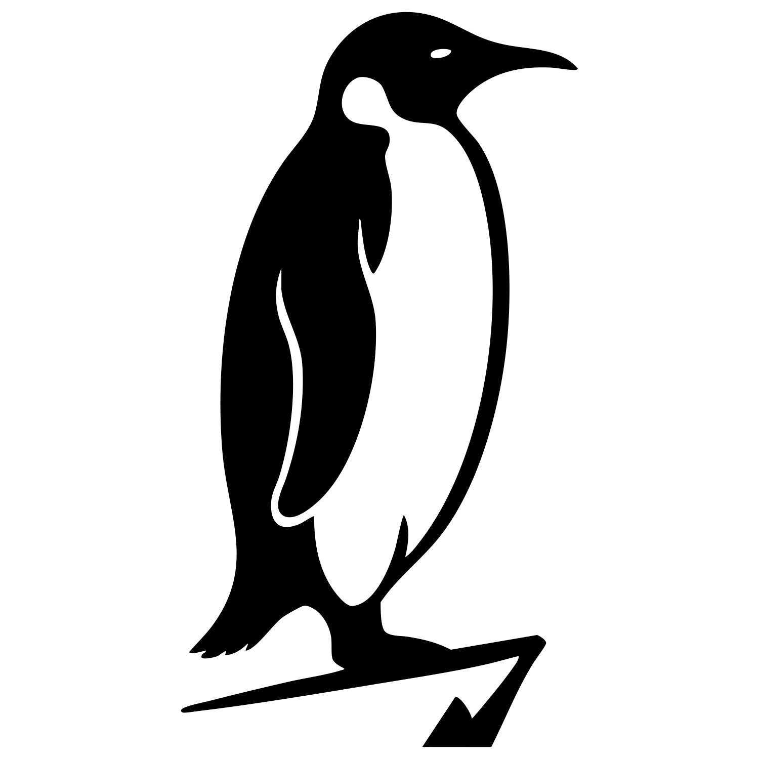 Emperor Penguin DXF File – CNC Cutting Design | ABPENGUIN80