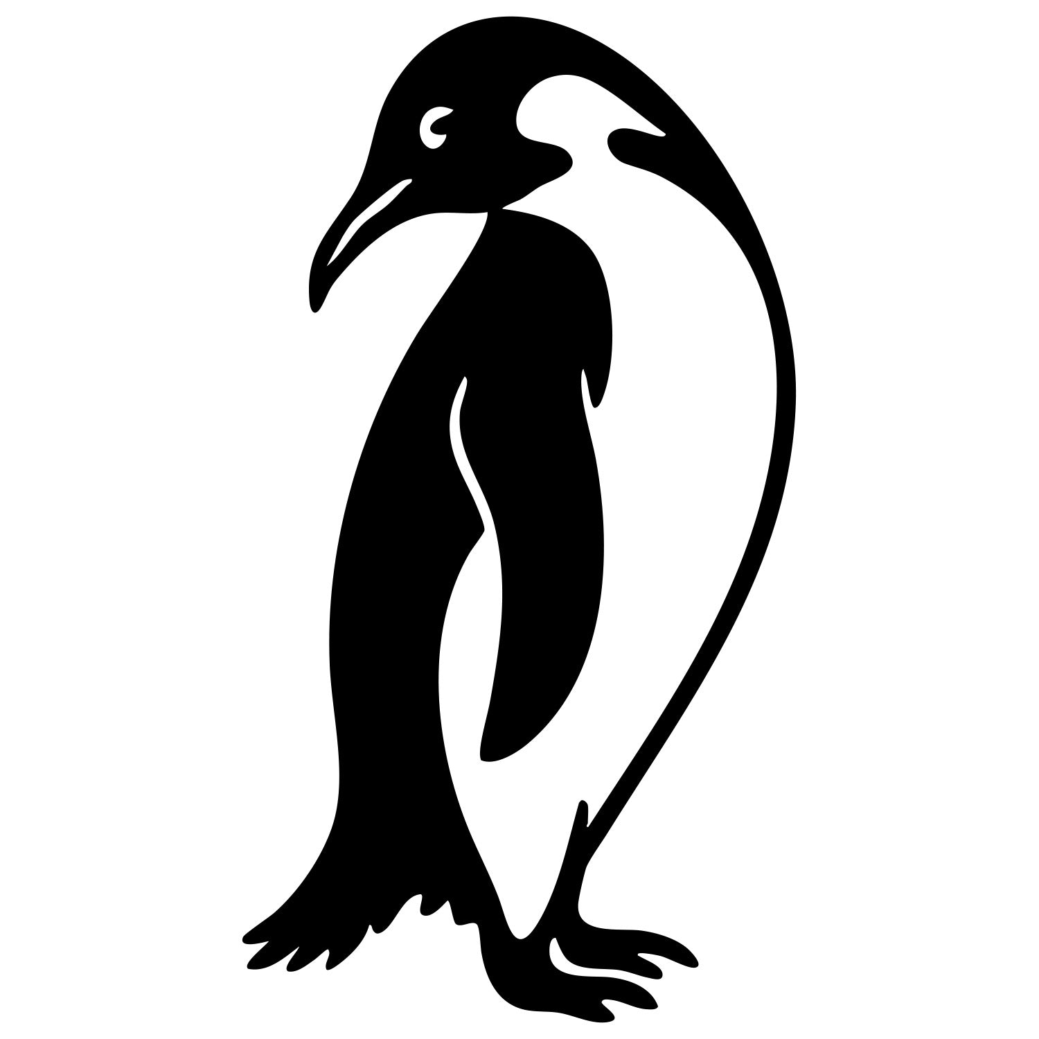 Emperor Penguin DXF File – CNC Cutting Design | ABPENGUIN98