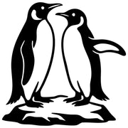 Emperor Penguin Family DXF File – CNC Cutting Design | ABPENGUIN156