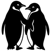 Emperor Penguin Family DXF File – CNC Cutting Design | ABPENGUIN160