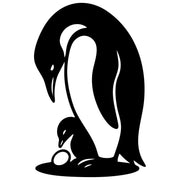 Emperor Penguin With Chick DXF File – CNC Cutting Design | ABPENGUIN10