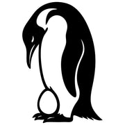 Emperor Penguin With Egg DXF File – CNC Cutting Design | ABPENGUIN64