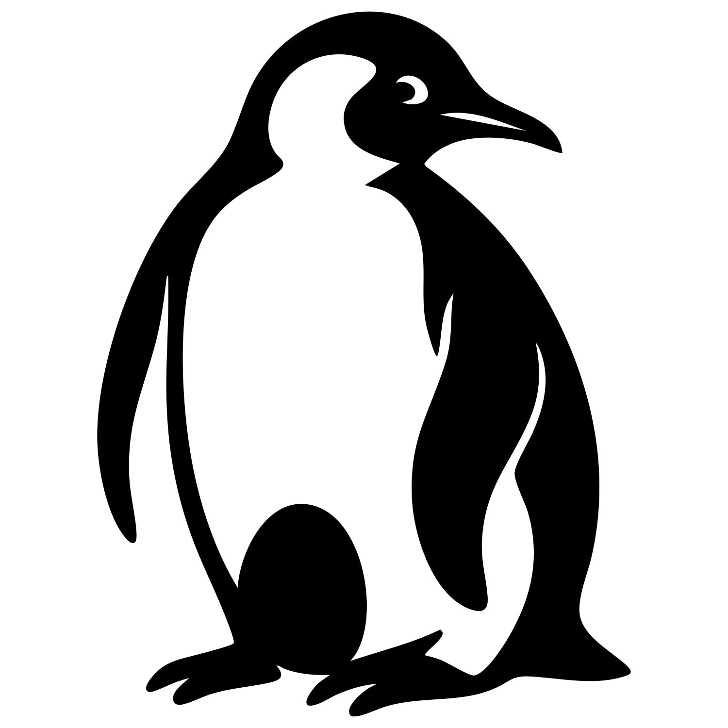 Emperor Penguin With Egg DXF File – CNC Cutting Design | ABPENGUIN85