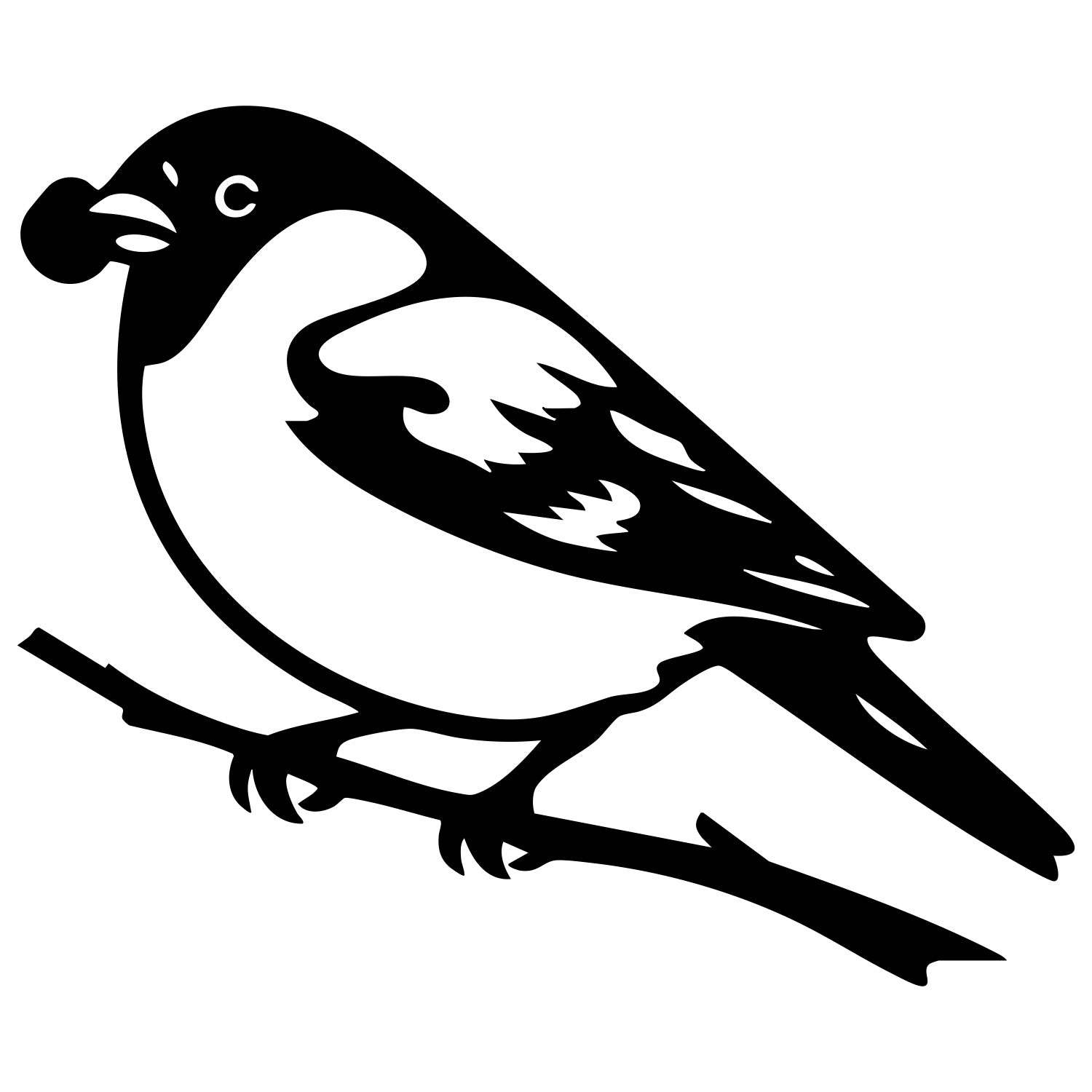Eurasian Bullfinch DXF File – CNC Cutting Design | ABFINCH165