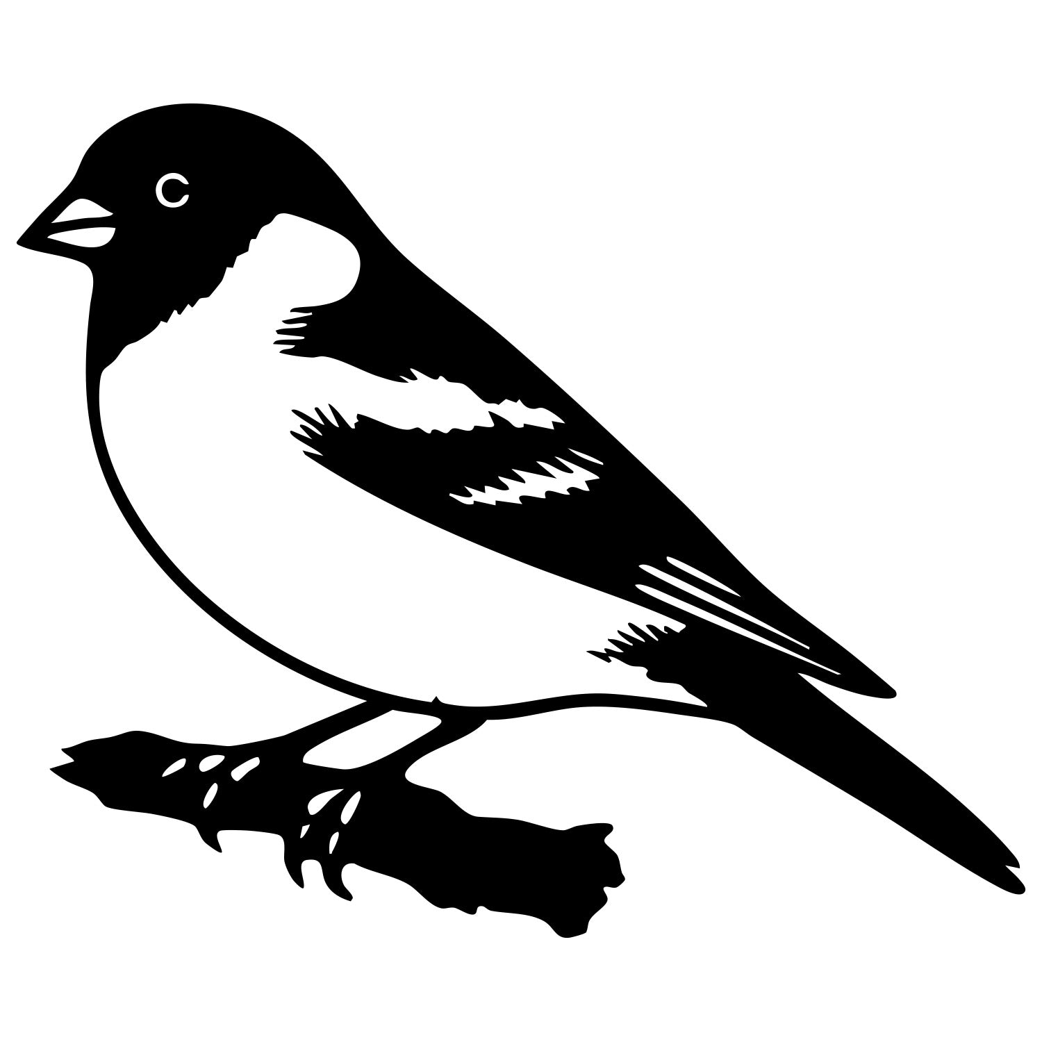 Eurasian Bullfinch DXF File – CNC Cutting Design | ABFINCH168