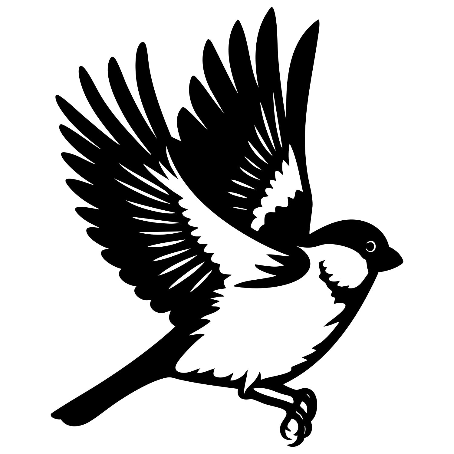 Eurasian Bullfinch DXF File – CNC Cutting Design | ABFINCH169