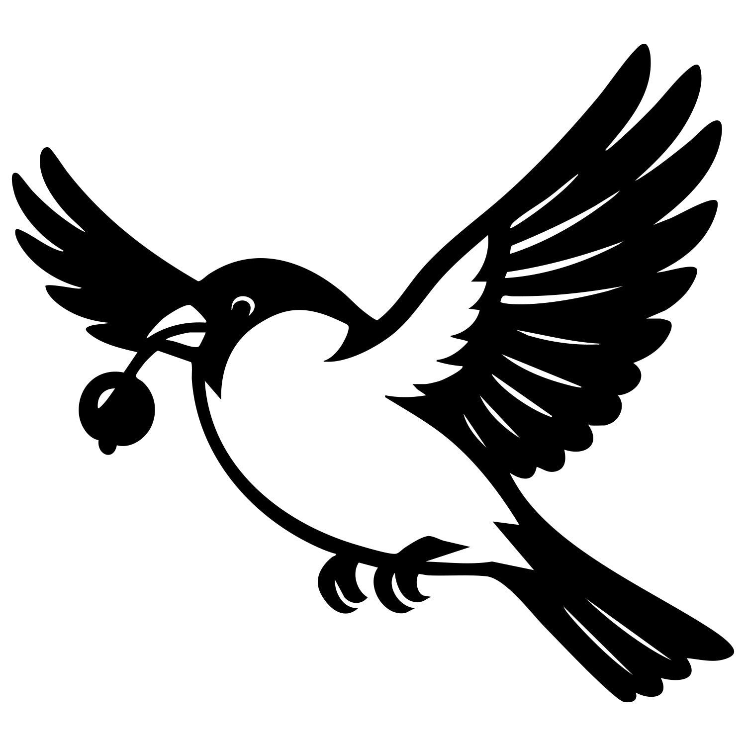 Eurasian Bullfinch DXF File – CNC Cutting Design | ABFINCH171