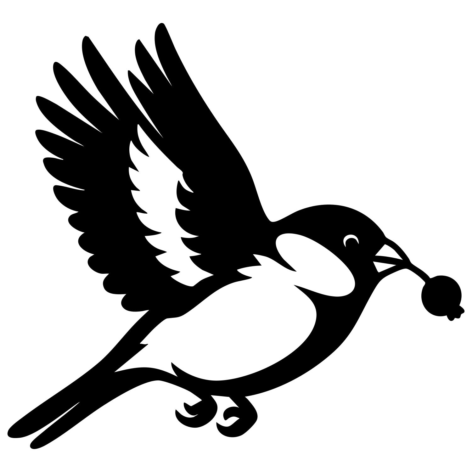 Eurasian Bullfinch DXF File – CNC Cutting Design | ABFINCH172