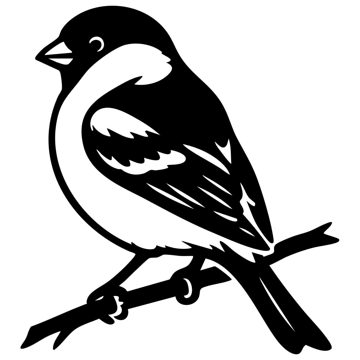 Eurasian Bullfinch DXF File – CNC Cutting Design | ABFINCH174