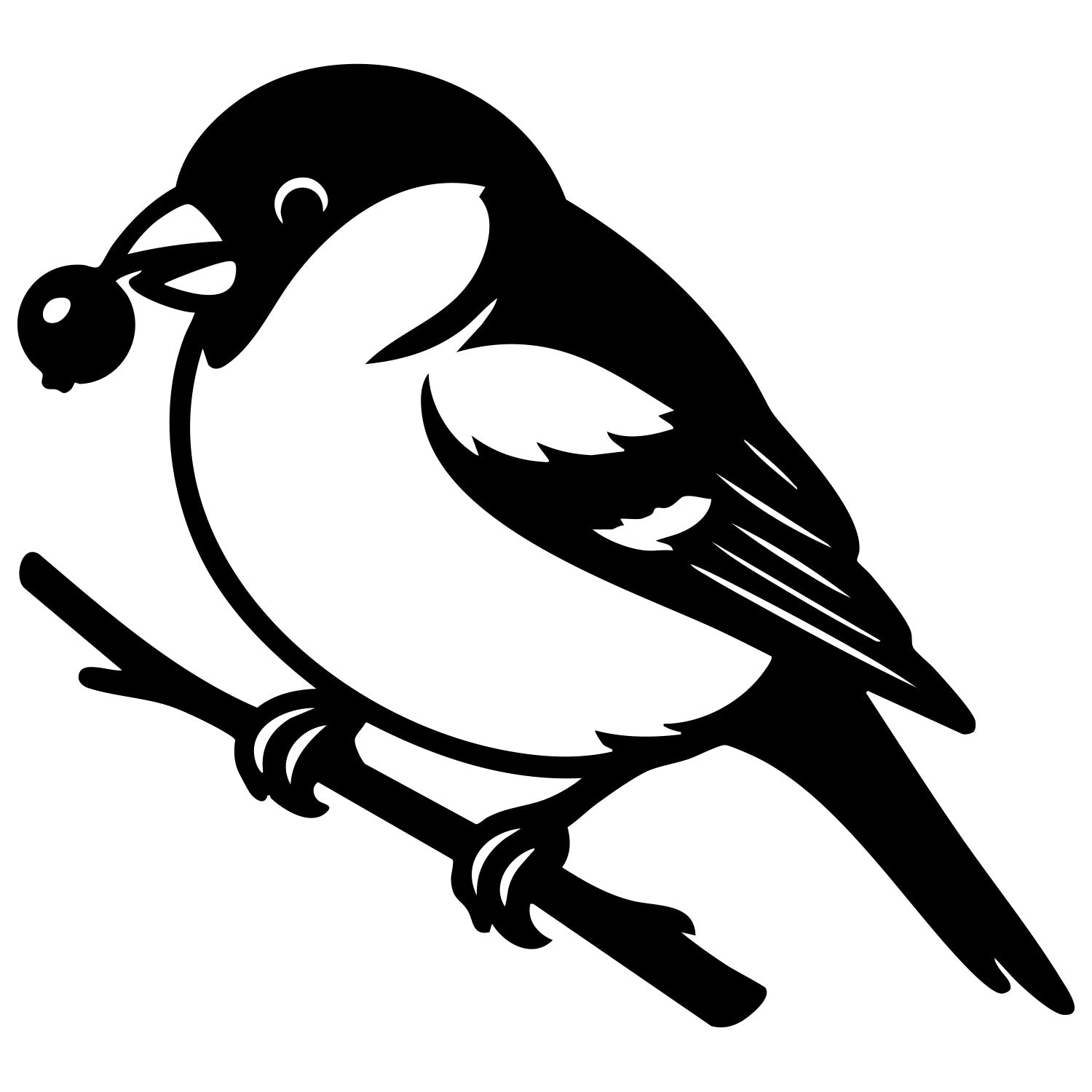 Eurasian Bullfinch DXF File – CNC Cutting Design | ABFINCH176