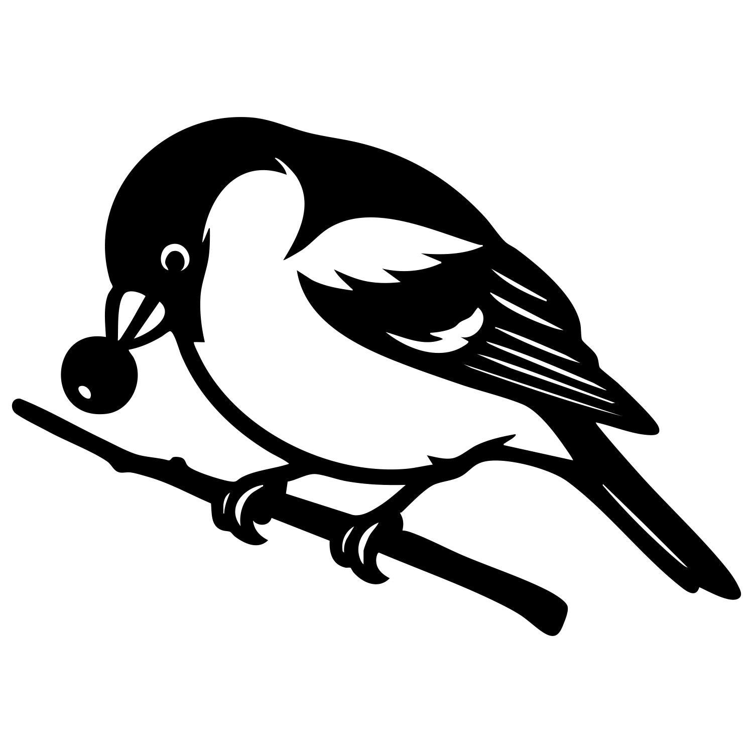 Eurasian Bullfinch DXF File – CNC Cutting Design | ABFINCH177