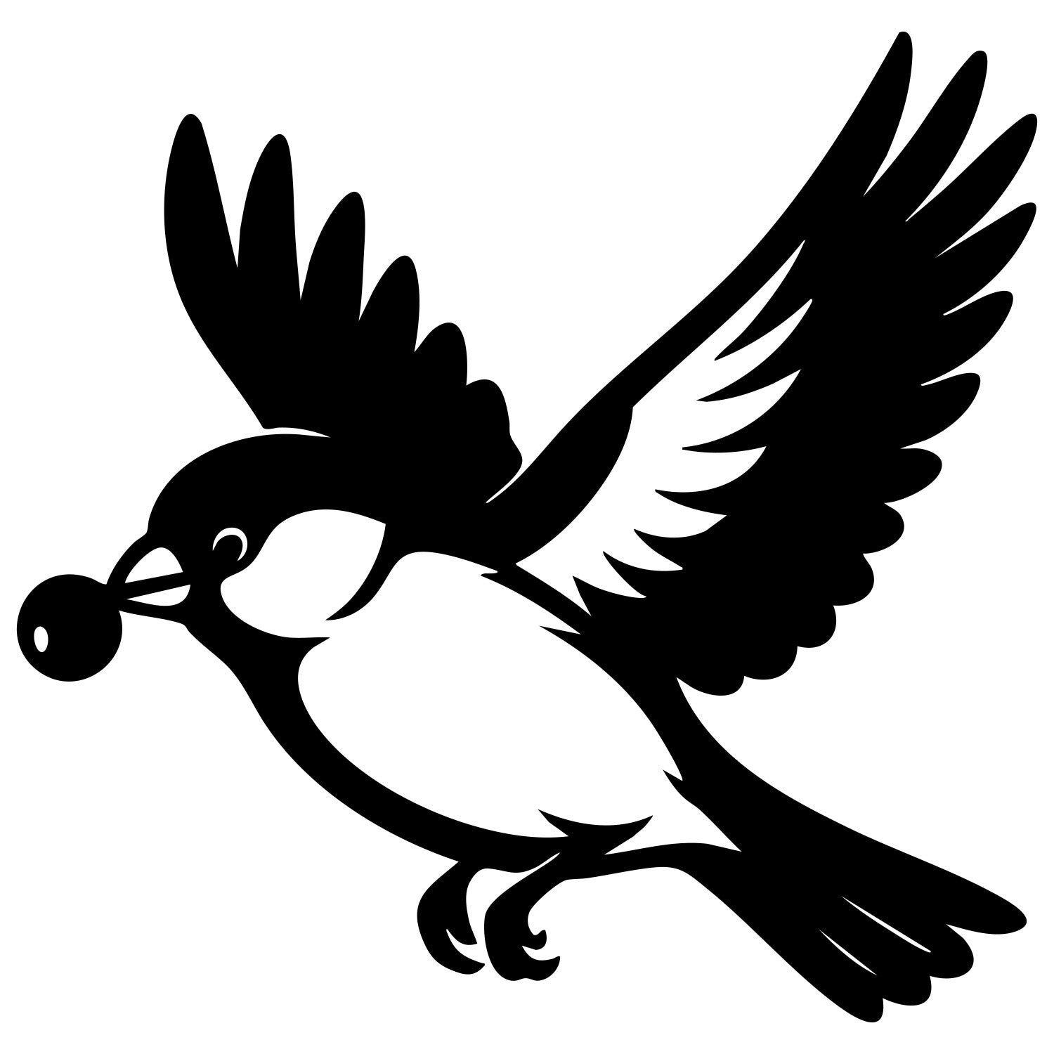 Eurasian Bullfinch DXF File – CNC Cutting Design | ABFINCH178