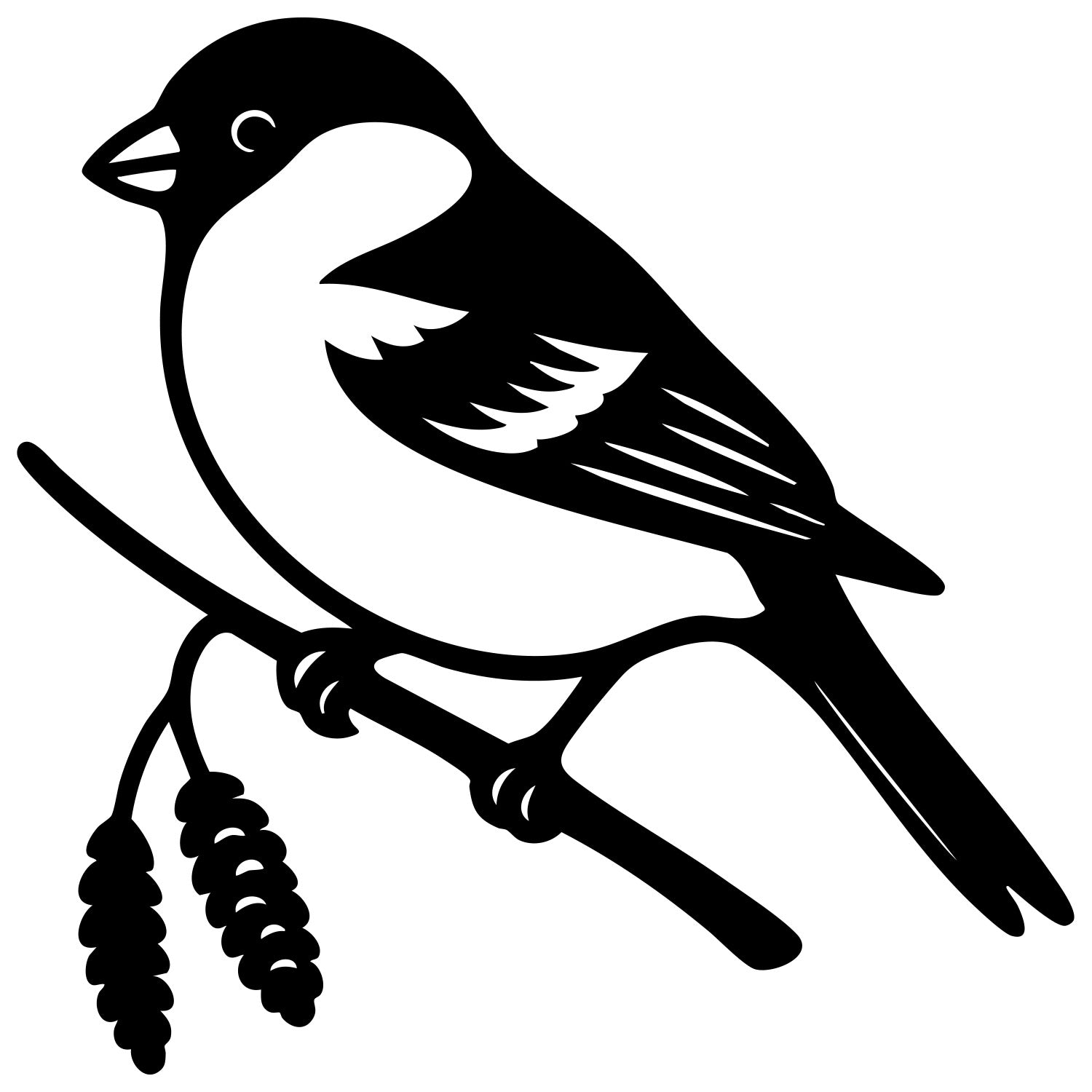 Eurasian Bullfinch DXF File – CNC Cutting Design | ABFINCH182