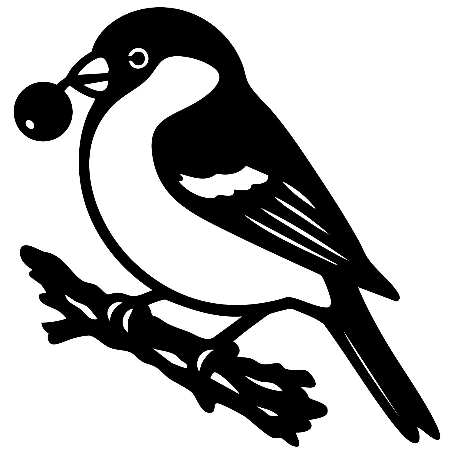 Eurasian Bullfinch DXF File – CNC Cutting Design | ABFINCH183