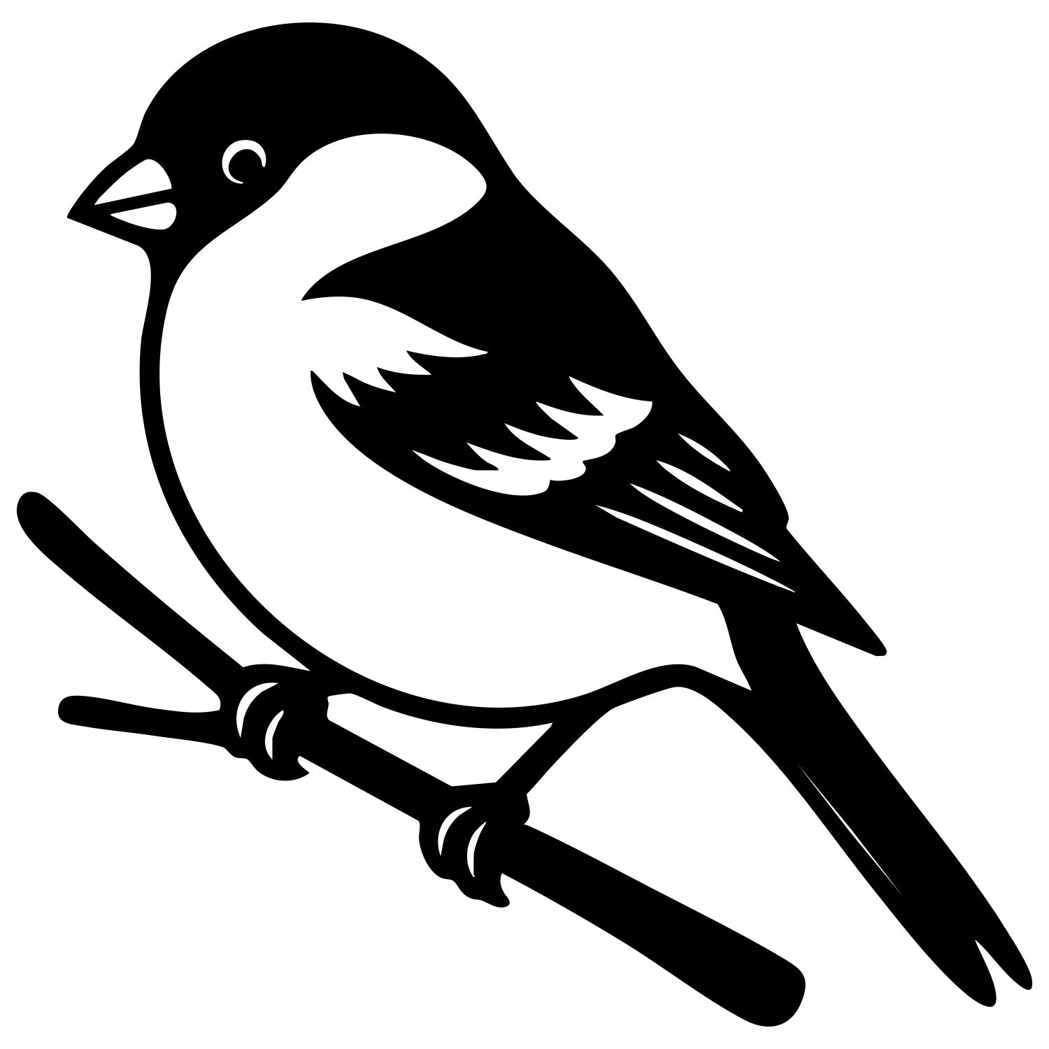Eurasian Bullfinch DXF File – CNC Cutting Design | ABFINCH186