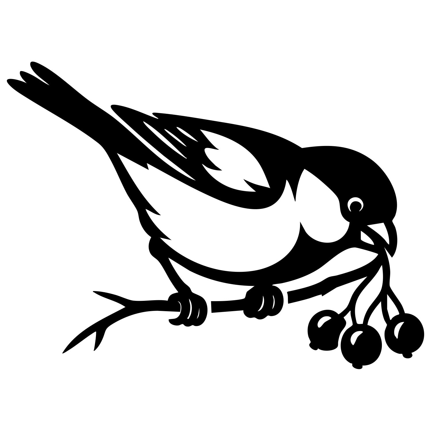 Eurasian Bullfinch DXF File – CNC Cutting Design | ABFINCH190