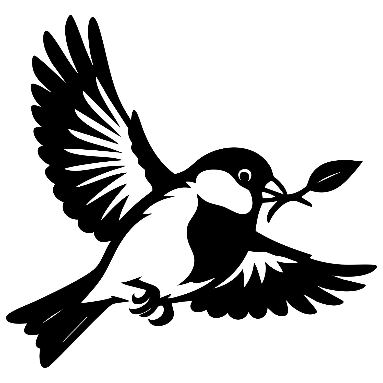 Eurasian Bullfinch DXF File – CNC Cutting Design | ABFINCH193