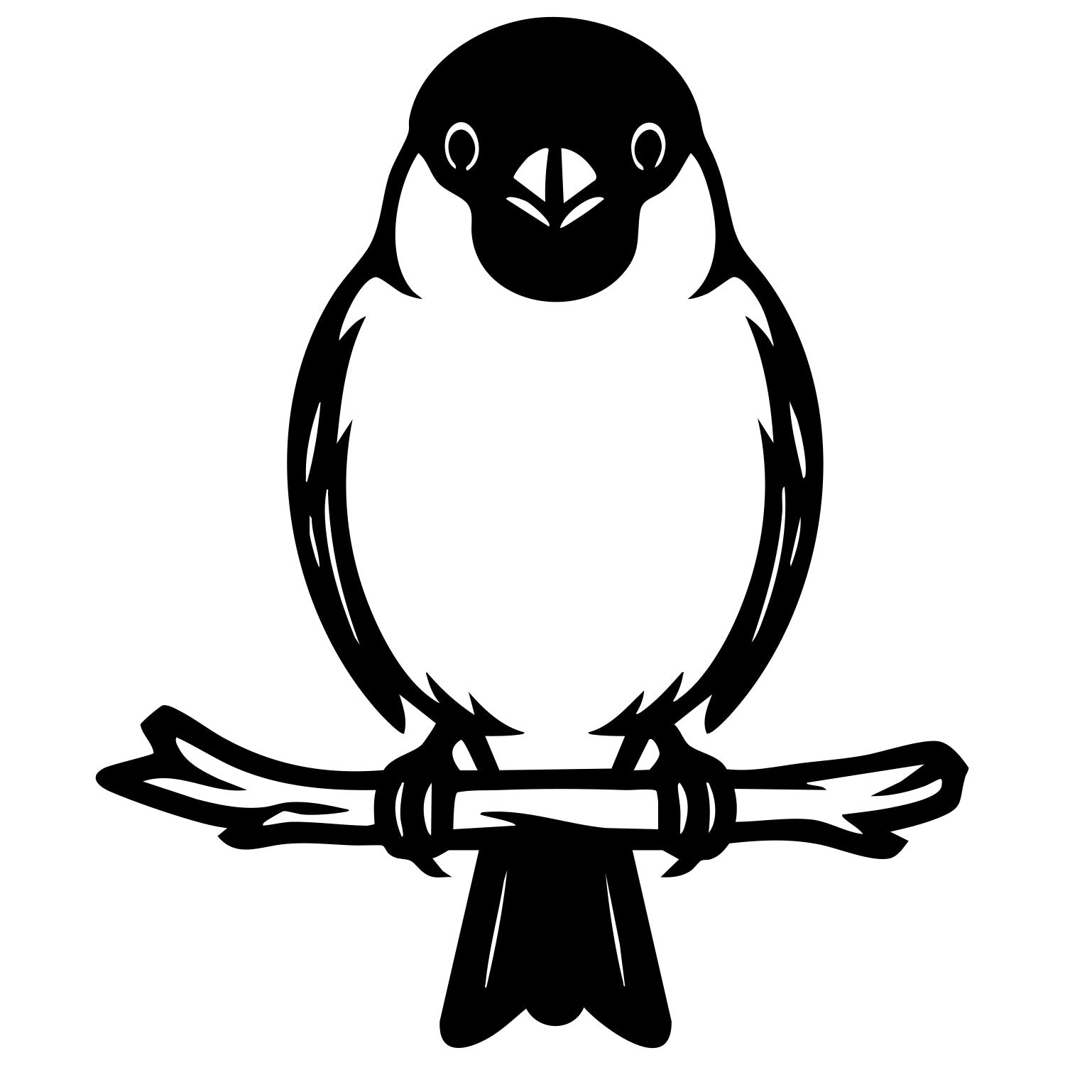 Eurasian Bullfinch DXF File – CNC Cutting Design | ABFINCH195