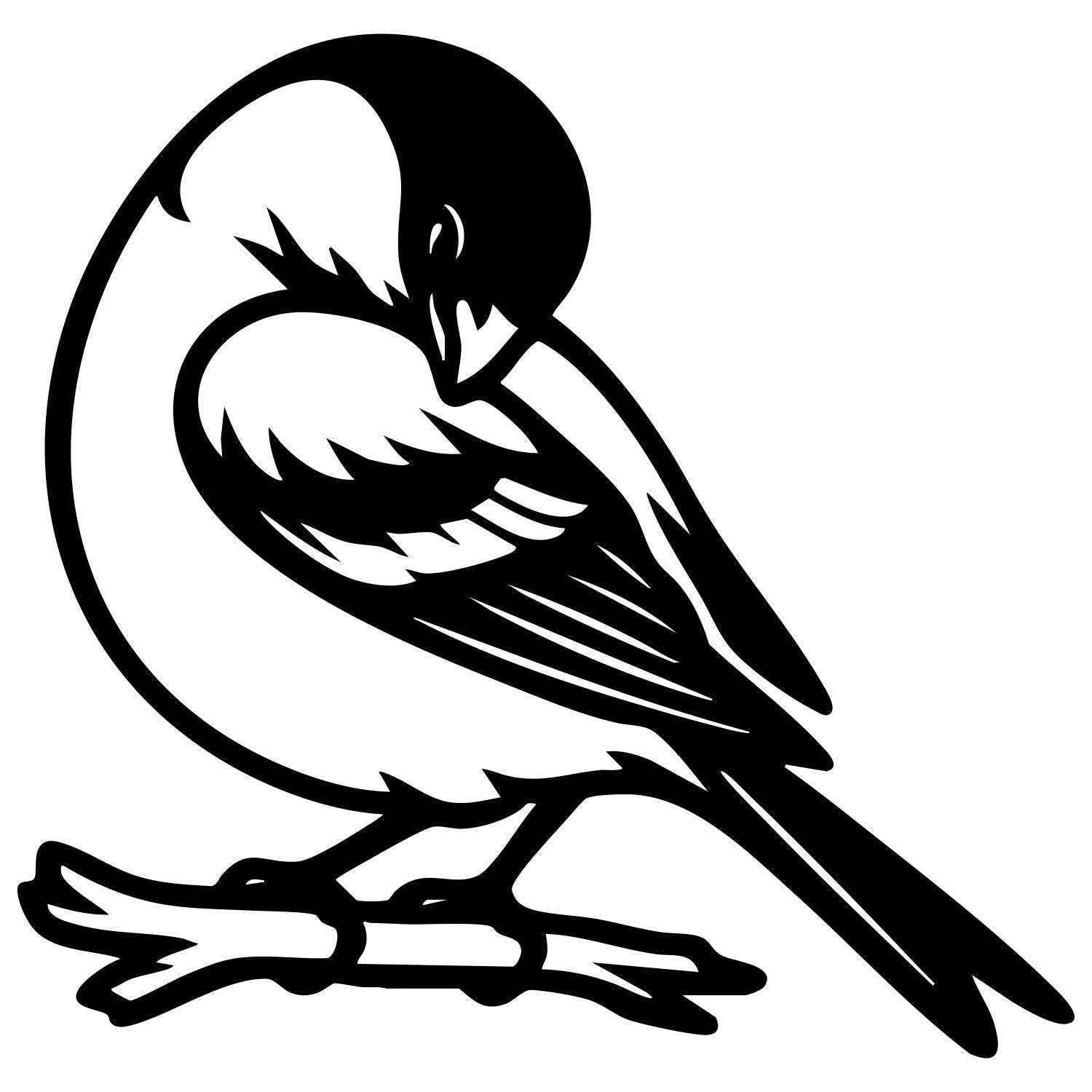 Eurasian Bullfinch DXF File – CNC Cutting Design | ABFINCH196