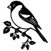 Eurasian Bullfinch DXF File – CNC Cutting Design | ABFINCH201