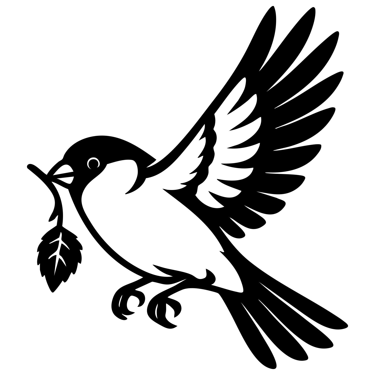 Eurasian Bullfinch DXF File – CNC Cutting Design | ABFINCH203