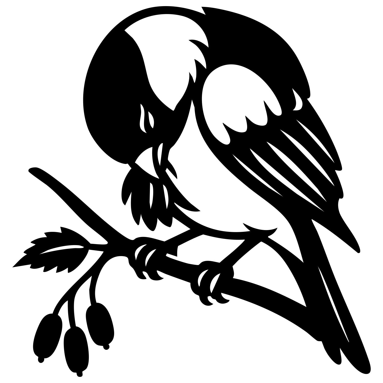 Eurasian Bullfinch DXF File – CNC Cutting Design | ABFINCH206