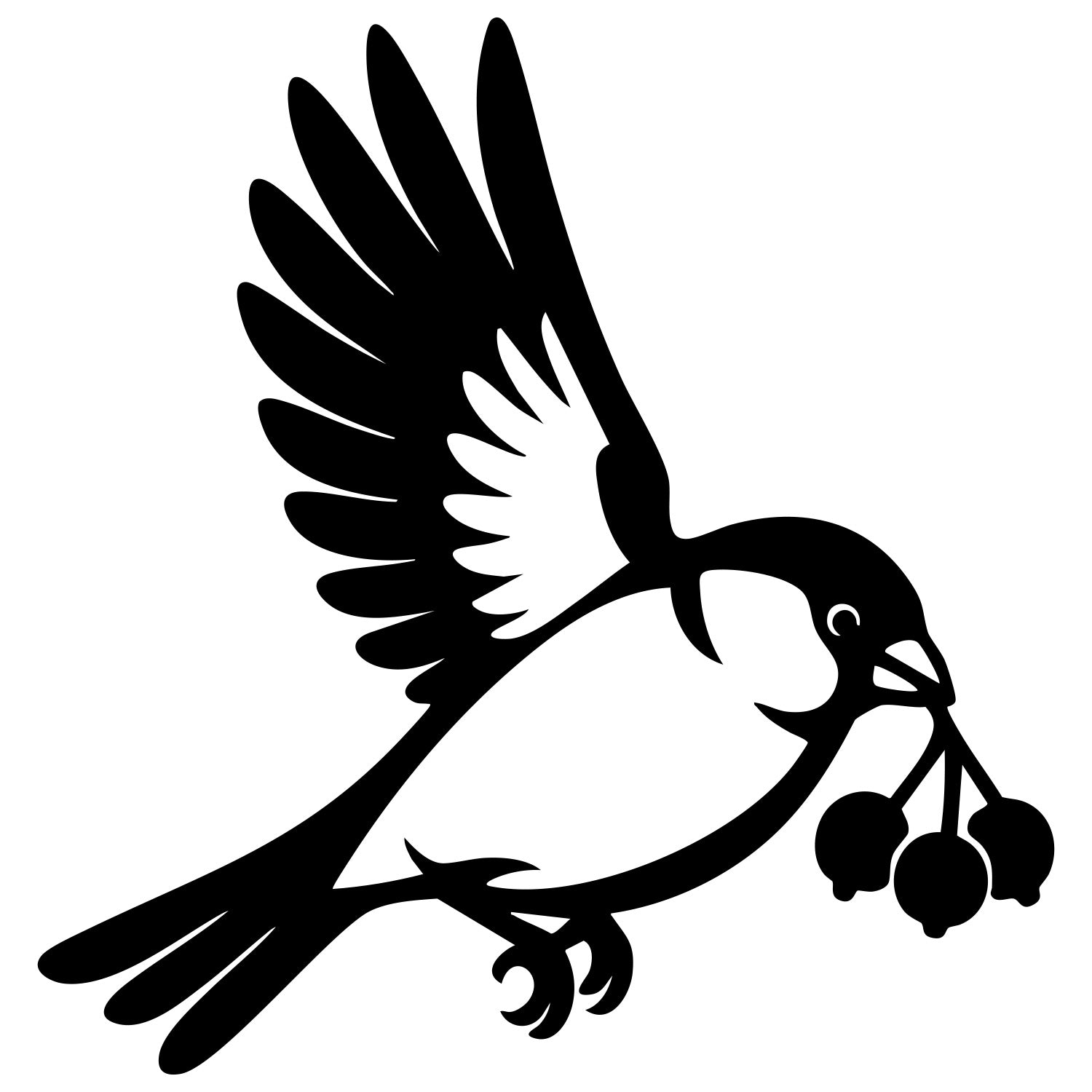 Eurasian Bullfinch DXF File – CNC Cutting Design | ABFINCH207