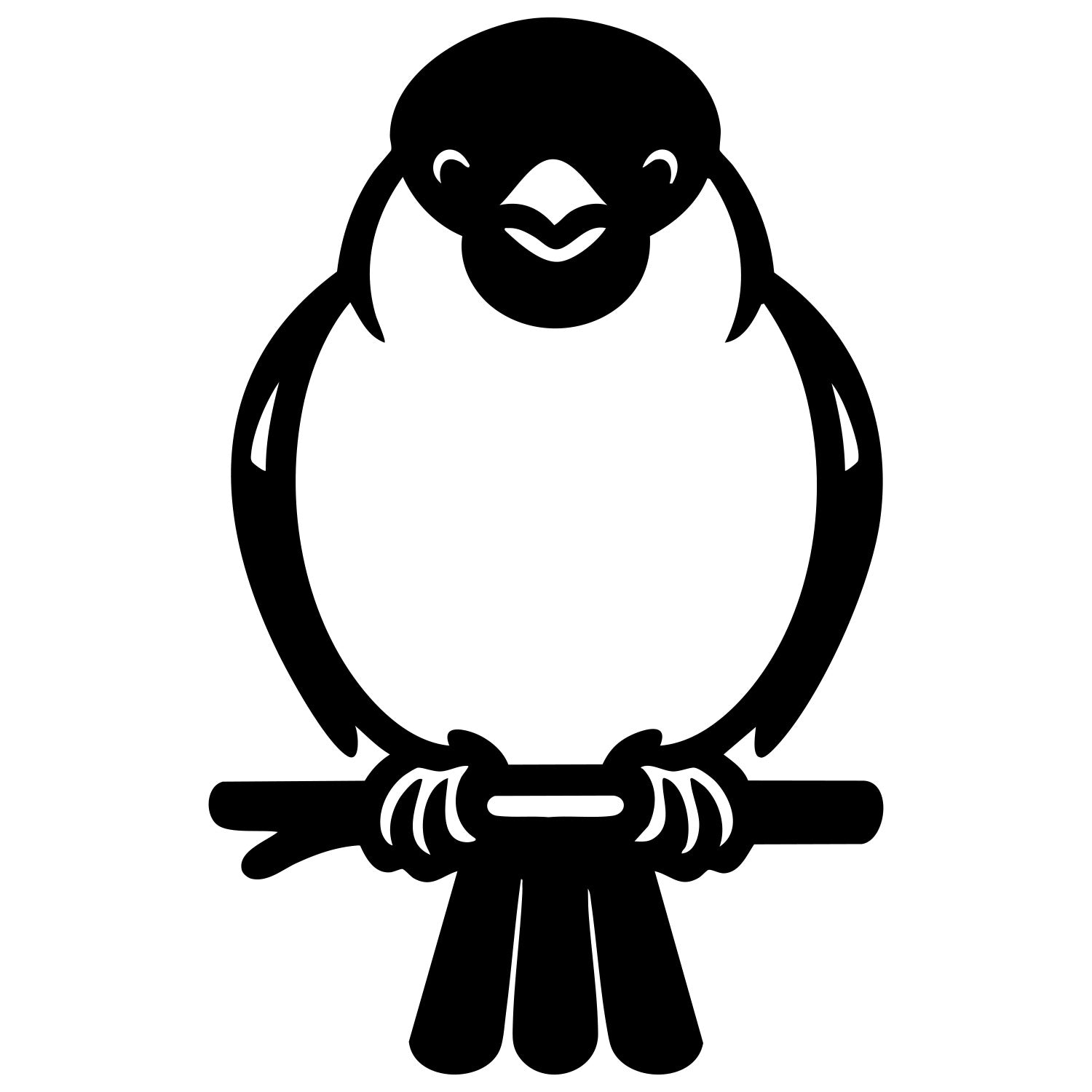 Eurasian Bullfinch DXF File – CNC Cutting Design | ABFINCH209